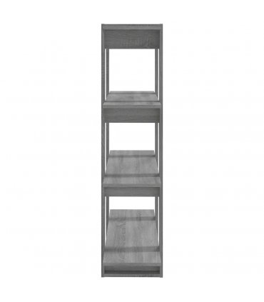 vidaXL Book Cabinet/Room Divider Grey Sonoma 100x30x123.5 cm