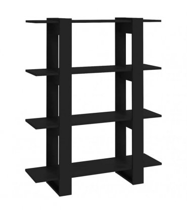 vidaXL Book Cabinet/Room Divider Black 100x30x123.5 cm