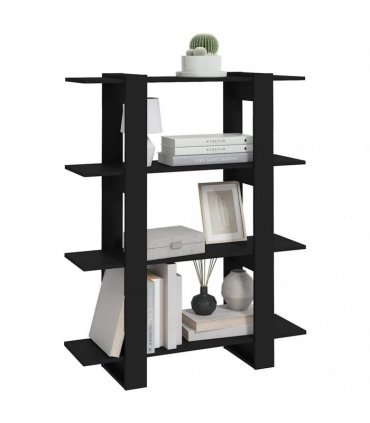 vidaXL Book Cabinet/Room Divider Black 100x30x123.5 cm