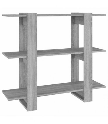 vidaXL Book Cabinet/Room Divider Grey Sonoma 100x30x87 cm