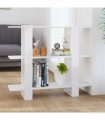vidaXL Book Cabinet/Room Divider High Gloss White 100x30x87 cm