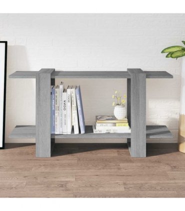 vidaXL Book Cabinet Grey Sonoma 100x30x51 cm Engineered Wood