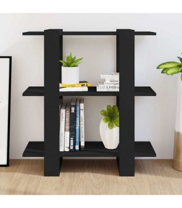 vidaXL Book Cabinet/Room Divider Black 80x30x87 cm