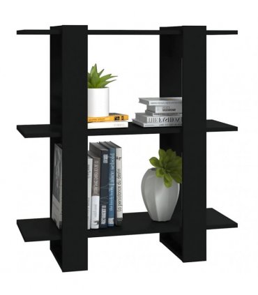 vidaXL Book Cabinet/Room Divider Black 80x30x87 cm