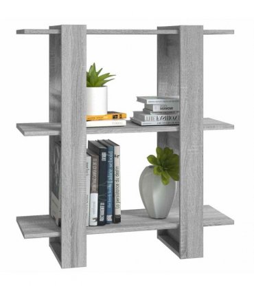 vidaXL Book Cabinet/Room Divider Grey Sonoma 80x30x87 cm