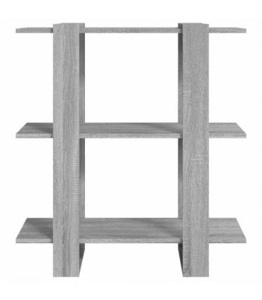 vidaXL Book Cabinet/Room Divider Grey Sonoma 80x30x87 cm