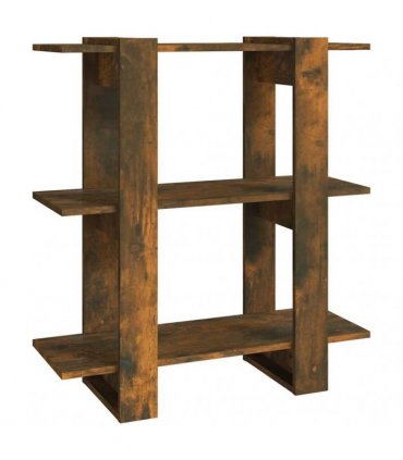 vidaXL Book Cabinet/Room Divider Smoked Oak 80x30x87cm