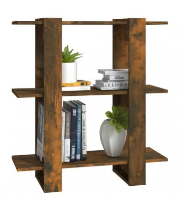 vidaXL Book Cabinet/Room Divider Smoked Oak 80x30x87cm