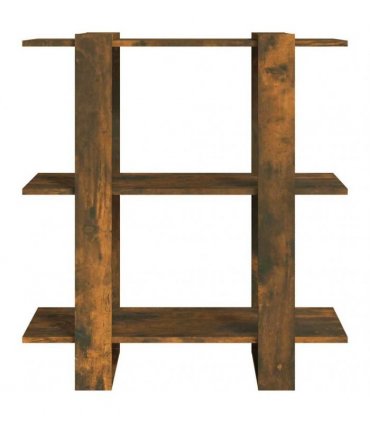 vidaXL Book Cabinet/Room Divider Smoked Oak 80x30x87cm
