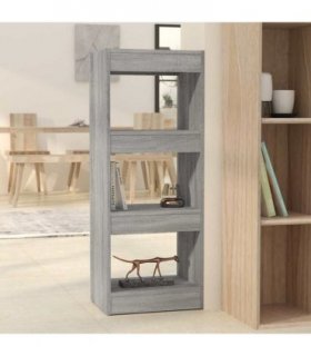 vidaXL Book Cabinet/Room Divider Grey Sonoma 40x30x103 cm Engineered Wood
