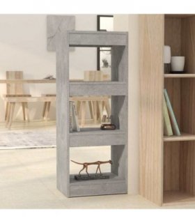 vidaXL Book Cabinet/Room Divider Concrete Grey 40x30x103 cm Engineered Wood