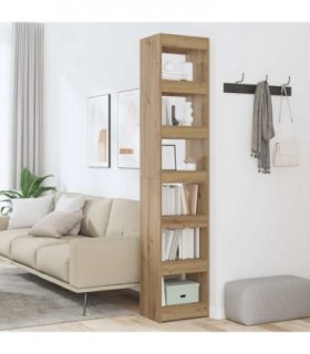 vidaXL Book Cabinet/Room Divider Artisan Oak 40x30x198 cm