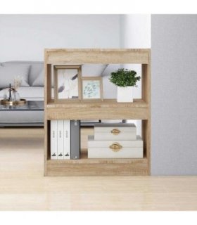 vidaXL Book Cabinet/Room Divider Sonoma Oak 60x30x72 cm