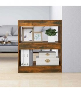 vidaXL Book Cabinet/Room Divider Smoked Oak 60x30x72 cm