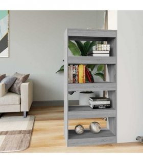 vidaXL Book Cabinet/Room Divider Grey Sonoma 60x30x135 cm Engineered Wood