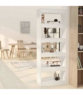 vidaXL Book Cabinet/Room Divider White 60x30x166 cm Engineered Wood