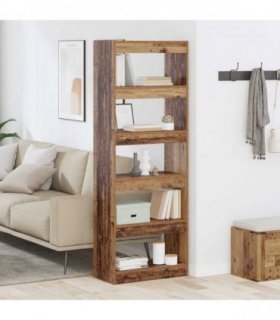 vidaXL Book Cabinet Old wood 60 x 30 x 166 cm Engineered wood