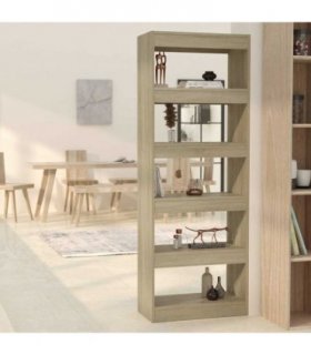 vidaXL Book Cabinet/Room Divider Sonoma Oak 60x30x166 cm Engineered Wood
