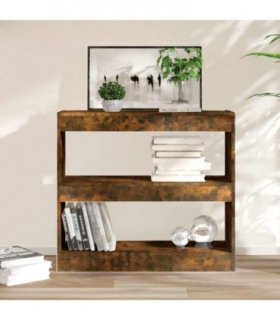 vidaXL Book Cabinet/Room Divider Smoked Oak 80x30x72 cm