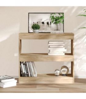 vidaXL Book Cabinet/Room Divider Sonoma Oak 80x30x72 cm