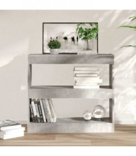 vidaXL Book Cabinet/Room Divider Concrete Grey 80x30x72 cm