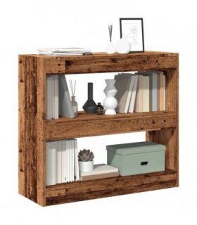 vidaXL Book Cabinet/Room Divider Old Wood 80x30x72 cm