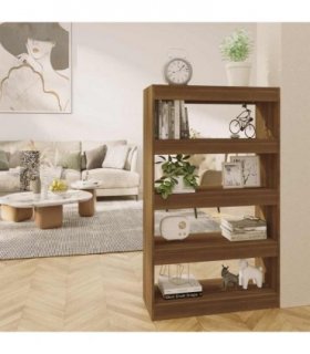 vidaXL Book Cabinet/Room Divider Brown Oak 80x30x135 cm Engineered Wood