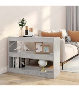 vidaXL Book Cabinet/Room Divider Concrete Grey 100x30x72 cm