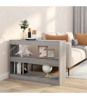 vidaXL Book Cabinet/Room Divider Grey Sonoma 100x30x72 cm