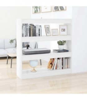 vidaXL Book Cabinet/Room Divider White 100x30x103 cm
