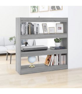 vidaXL Book Cabinet/Room Divider Grey Sonoma 100x30x103 cm
