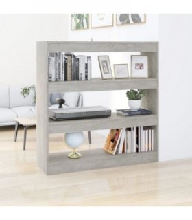 vidaXL Book Cabinet/Room Divider Concrete Grey 100x30x103 cm