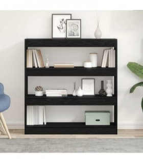 vidaXL Book Cabinet Black Oak 100 x 30 x 103 cm Engineered Wood