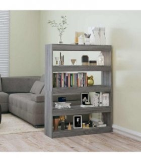 vidaXL Book Cabinet/Room Divider Grey Sonoma 100x30x135 cm