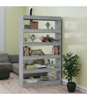 vidaXL Book Cabinet/Room Divider Grey Sonoma 100x30x166 cm