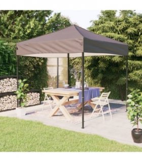 vidaXL Folding Party Tent Taupe 3x3 m — Size: 3 x 3 m