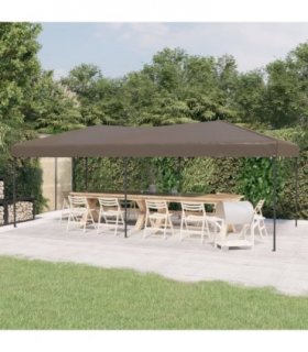 vidaXL Folding Party Tent Taupe 3x6 m — Size: 3 x 6 m