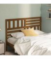 vidaXL Bed Headboard | Honey Brown | Solid Pine Wood | Decorative Inlays — Size: 146 x 100 cm