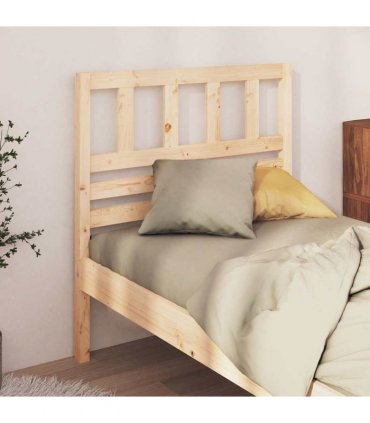 vidaXL Bed Headboard | Natural wood | Solid pine wood (untreated) — Size: 96 x 100 cm