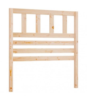 vidaXL Bed Headboard | Natural wood | Solid pine wood (untreated) — Size: 96 x 100 cm