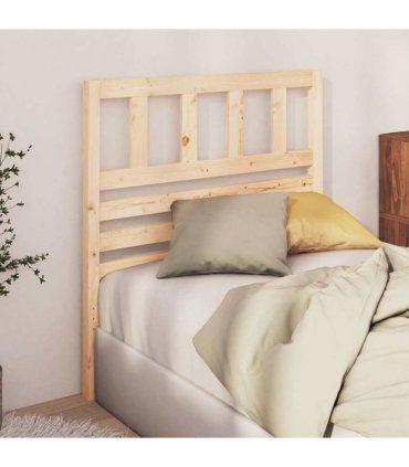 vidaXL Bed Headboard | Natural wood | Solid pine wood (untreated) — Size: 96 x 100 cm