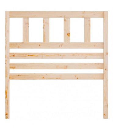 vidaXL Bed Headboard | Natural wood | Solid pine wood (untreated) — Size: 96 x 100 cm