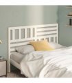 vidaXL Bed Headboard | White | Solid Pine Wood | 126x4x100 cm | Durable — Size: 126 x 100 cm