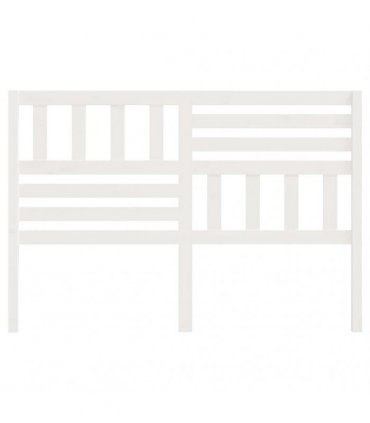 vidaXL Bed Headboard | White | Solid Pine Wood | 126x4x100 cm | Durable — Size: 126 x 100 cm