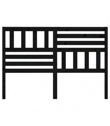 vidaXL Bed Headboard | Black | Solid pine wood | 166x4x100 cm | Durable — Size: 166 x 100 cm