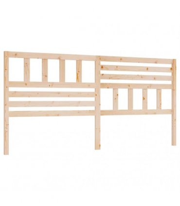 vidaXL Bed Headboard 186x4x100 cm Solid Wood Pine — Colour: natural, Size: 186 x 100 cm
