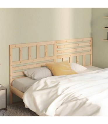 vidaXL Bed Headboard 186x4x100 cm Solid Wood Pine — Colour: natural, Size: 186 x 100 cm