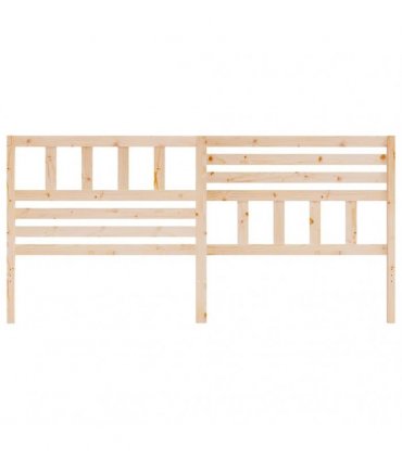 vidaXL Bed Headboard 186x4x100 cm Solid Wood Pine — Colour: natural, Size: 186 x 100 cm