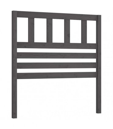 vidaXL Bed Headboard | Grey | Solid Pine Wood | Durable | Bed Headboard — Size: 96 x 100 cm