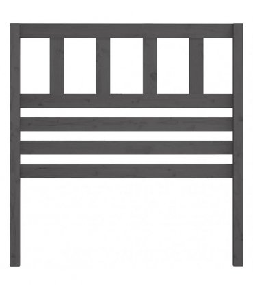 vidaXL Bed Headboard | Grey | Solid Pine Wood | Durable | Bed Headboard — Size: 96 x 100 cm